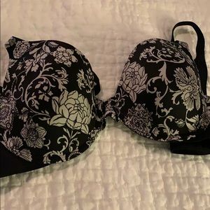 Soma black floral bra